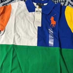 Polo by Ralph Lauren Kids Colorblock Polo — Blue, Green, White, Orange, Yellow